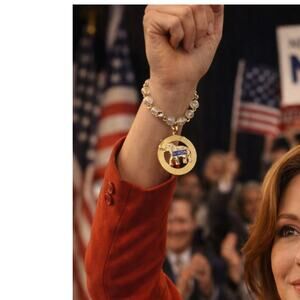 Vintage Nixon Elephant Political Charm Bracelet Retro Campaign Jewelry Warner